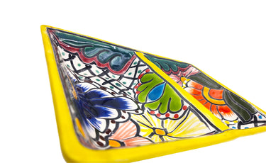 Mexican Talavera Ceramic Divided Serving Dish - Dual Section, 10